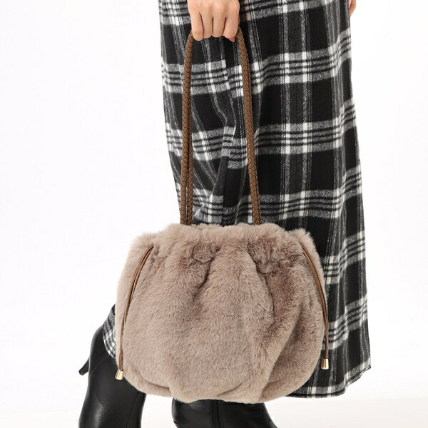 カシュカシュ cachecache / ロングハンドルエコファー巾着トート／カシュカシュ（cache cache）のサムネイル