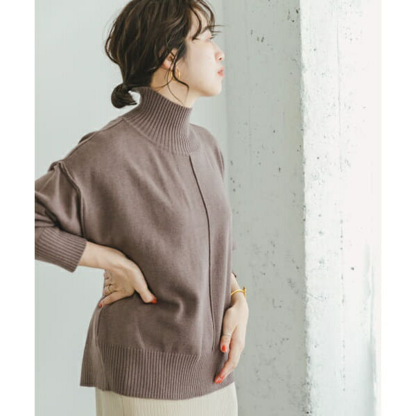 『洗濯可』ハイネックワイドニット／アイテムズ アーバンリサーチ（ITEMS URBAN RESEARCH）