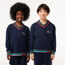 LACOSTE アシンメトリーリブニットJUNIORチルデンニットセーター／ラコステ（LACOSTE）