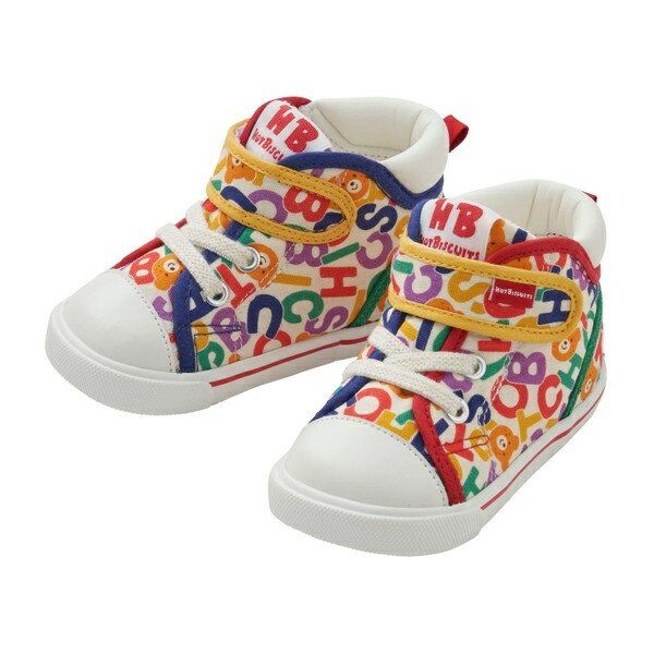 ロゴ総柄 セカンドベビーシューズ／ミキハウス ホットビスケッツ（MIKIHOUSE HOT BISCUITS）