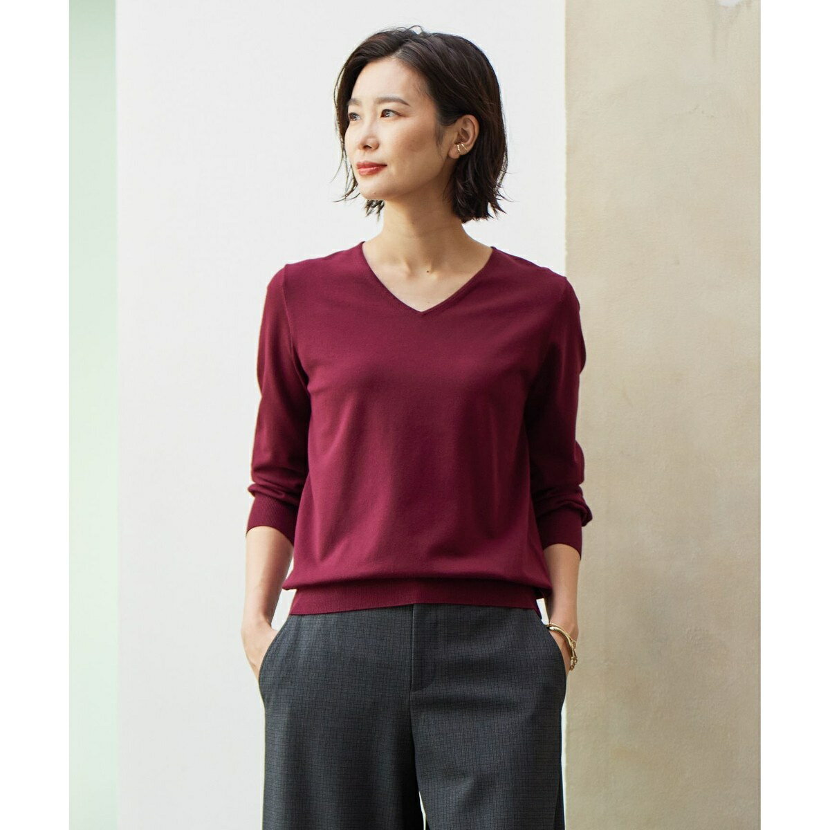 【洗える】PRINCE Vネック ニット／Jプレス（J.PRESS）
