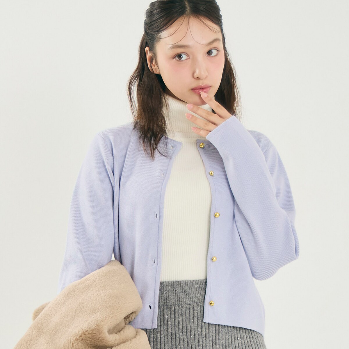 【新色登場】金ボタン ニット カーディガン 全7色／コカ（coca）