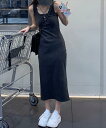 レディース ノースリーブバックスリットリブロングワンピース/テディショップ(TeddyShop)