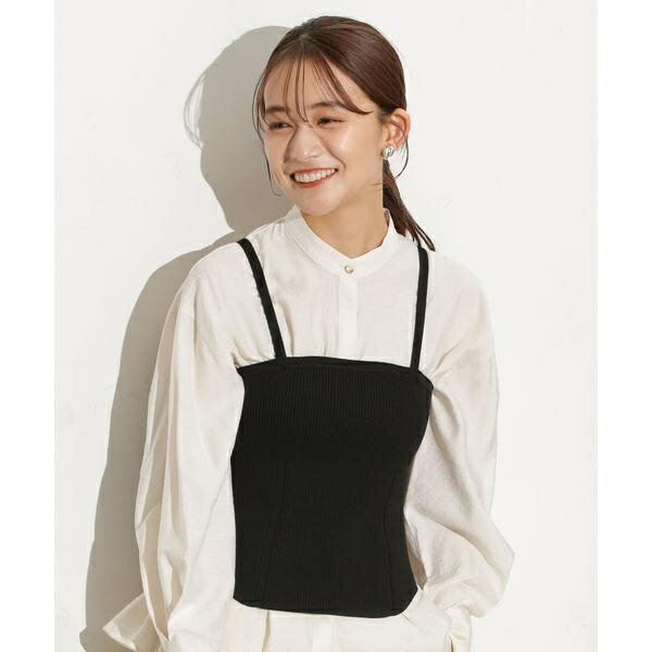 ニットビスチェ ストラップ取り外し可／ナノユニバース（NANO universe）