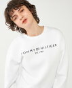 モダンベーシッククロップドロゴクルーネックスウェットシャツ／トミー ヒルフィガー（Tommy Hilfiger）