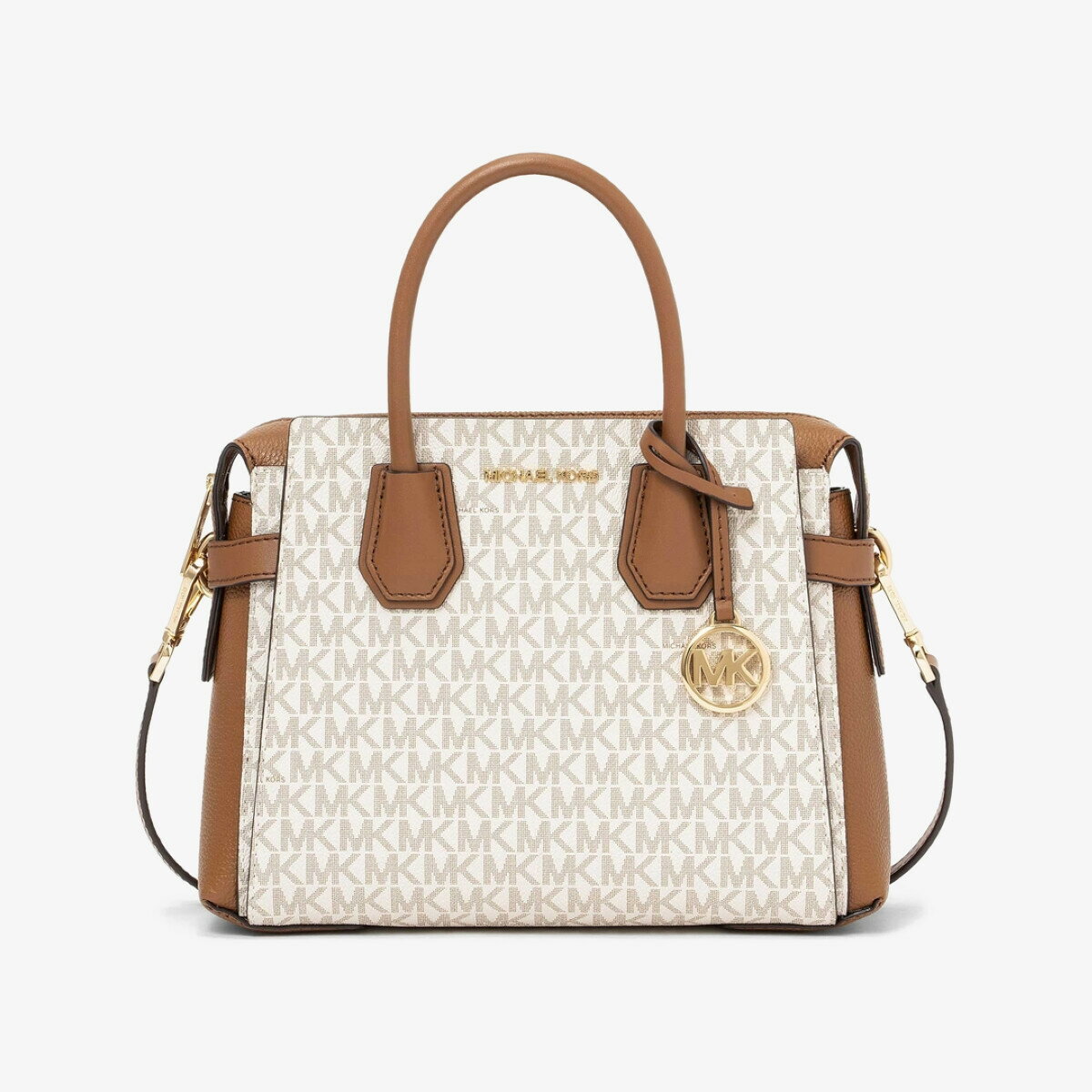 マイケルコース ハンドバッグ MERCER トップジップ ベルテッド サッチェル スモール - MKシグネチャー／マイケル・コース（Michael Kors）