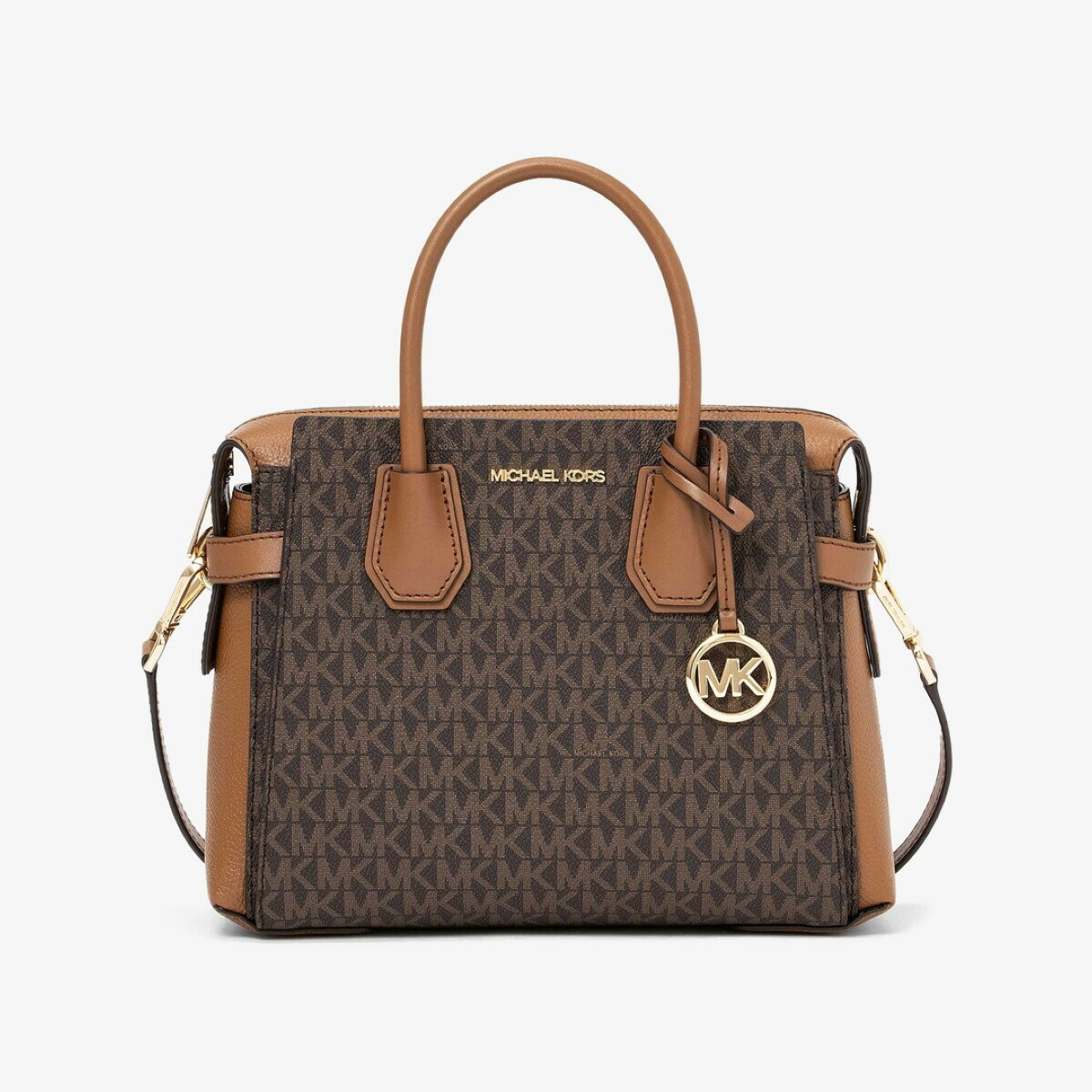 マイケルコース ハンドバッグ MERCER トップジップ ベルテッド サッチェル スモール - MKシグネチャー／マイケル・コース（Michael Kors）