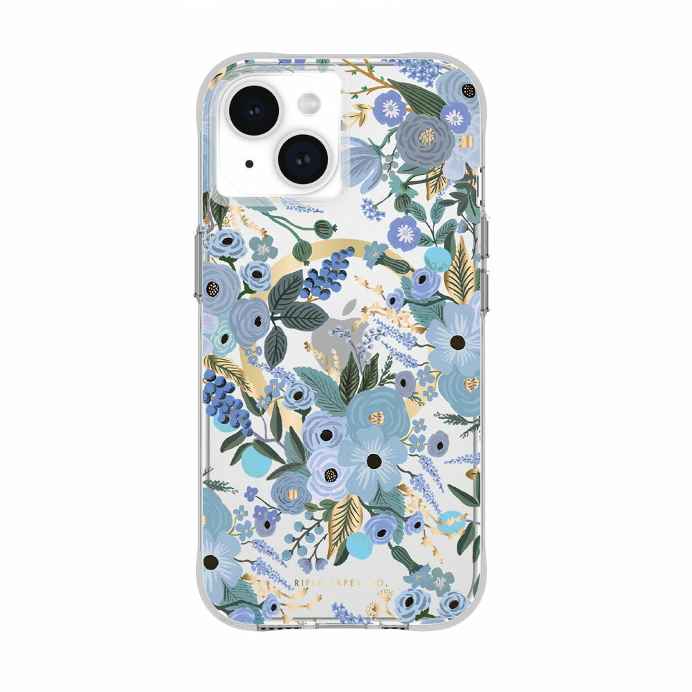 iPhone 15/14/13 共用 RIFLE PAPER-Garden Party Blue／ケースメイト Case-Mate 
