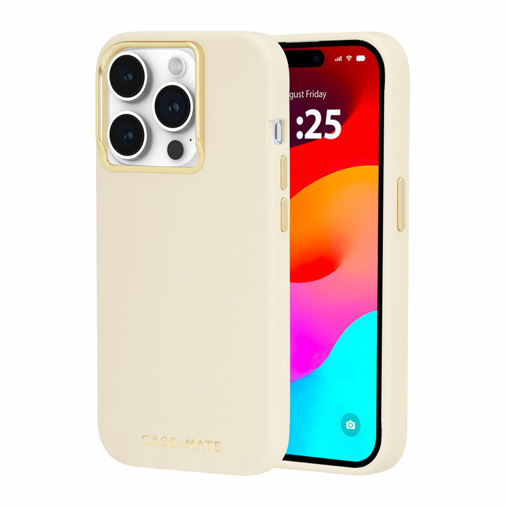 iPhone 15 Pro �� Silicone-Beige ���������ᥤ�ȡ�Case-Mate��