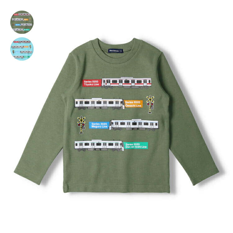 東急電鉄電車プリントTシャツ／ムージョンジョン（moujonjon）