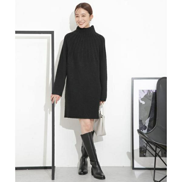 求心編みタートルニットワンピース／ナノユニバース（NANO universe）