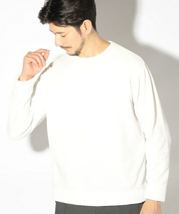 クルーネックモールニット/ハンドウォッシャブル／ユニオンステーション（UNION STATION）