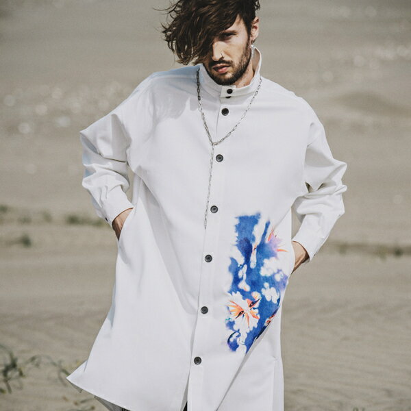 プリントBIGロングSHシャツ/ノーアイディー(NO ID.)