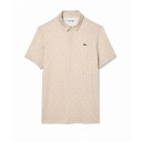 UVカット ミニマム総柄プリント 比翼仕立て ウルトラドライ ゴルフポロシャツ/ラコステ(LACOSTE)