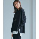 【WEB限定カラーあり/洗える】ウーステッドウール ビッグシルエット ニット/23区(23KU)