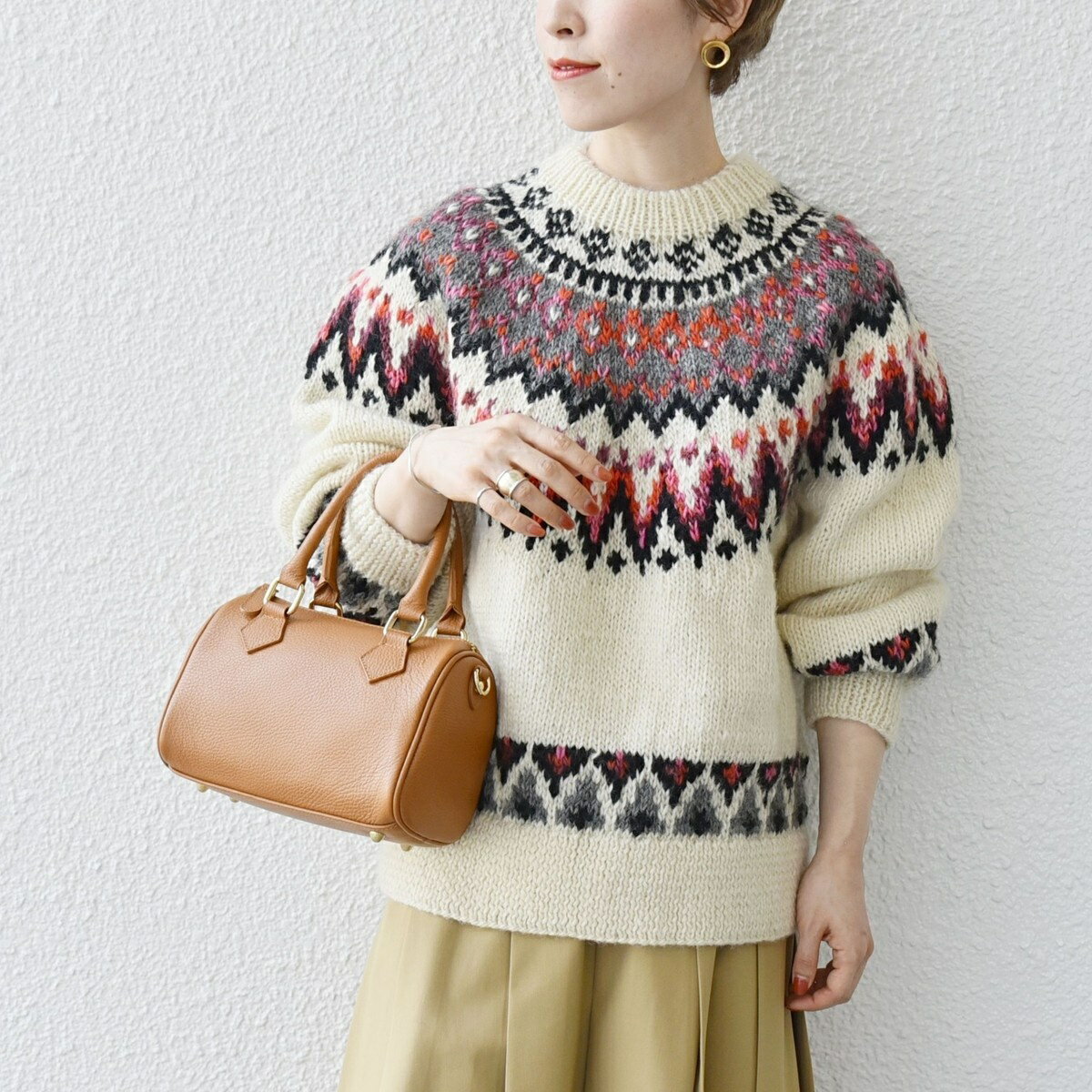【SHIPS any別注】NEPAL HAND KNIT: タイダイ 求心柄 ニット／シップス エニィ（SHIPS any）