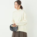 SHIPS Colors:〈手洗い可能〉フラッフィー バック スリット ハイネック ニット/シップス カラーズ(SHIPS Colors)
