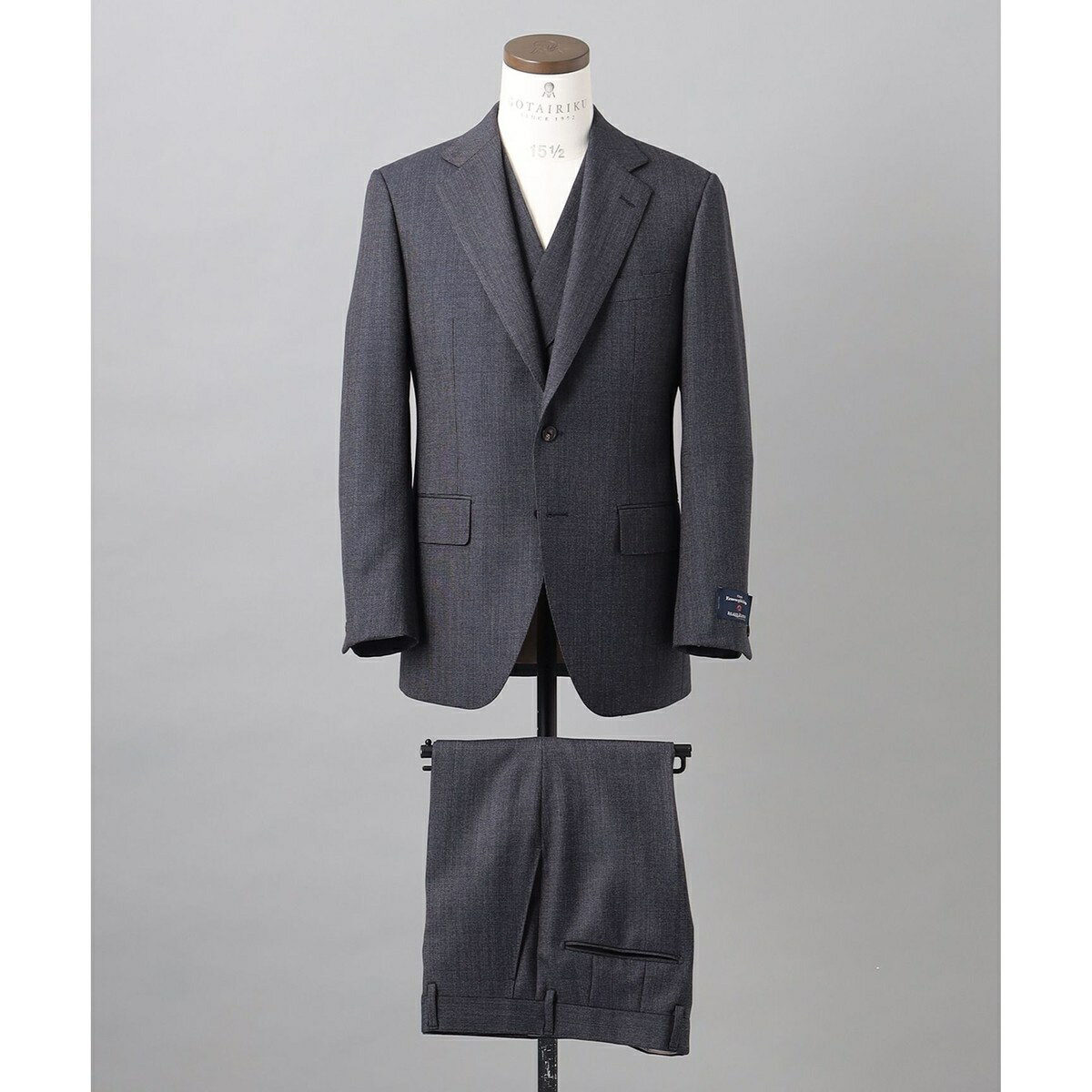 【Ermenegildo Zegna】ISLAND FLEECE　3ピーススーツ／五大陸（gotairiku）