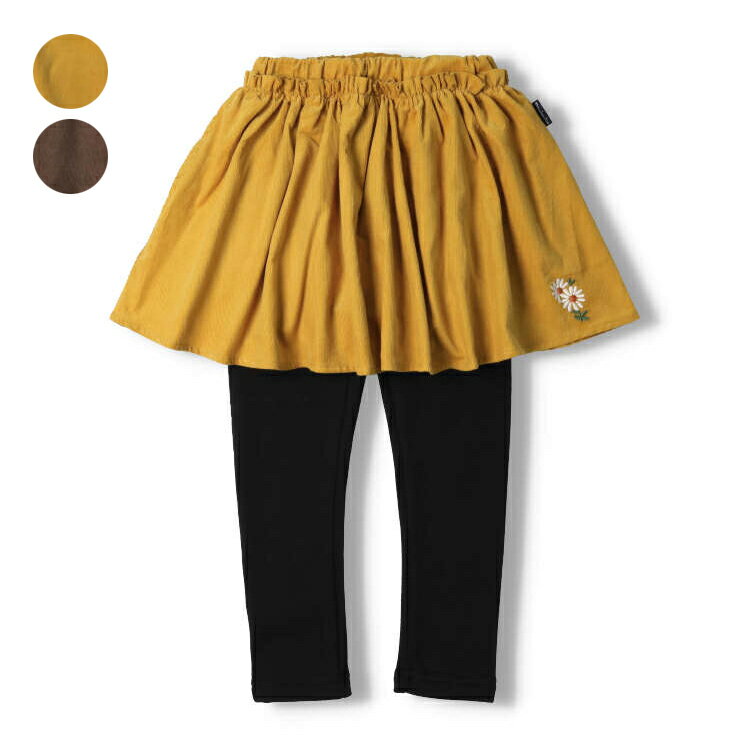 コーデュロイスカート付き爆温パンツ／ムージョンジョン（moujonjon）