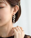 ビジュー×連なりパールロングイヤリング/アネモネ(ANEMONE)