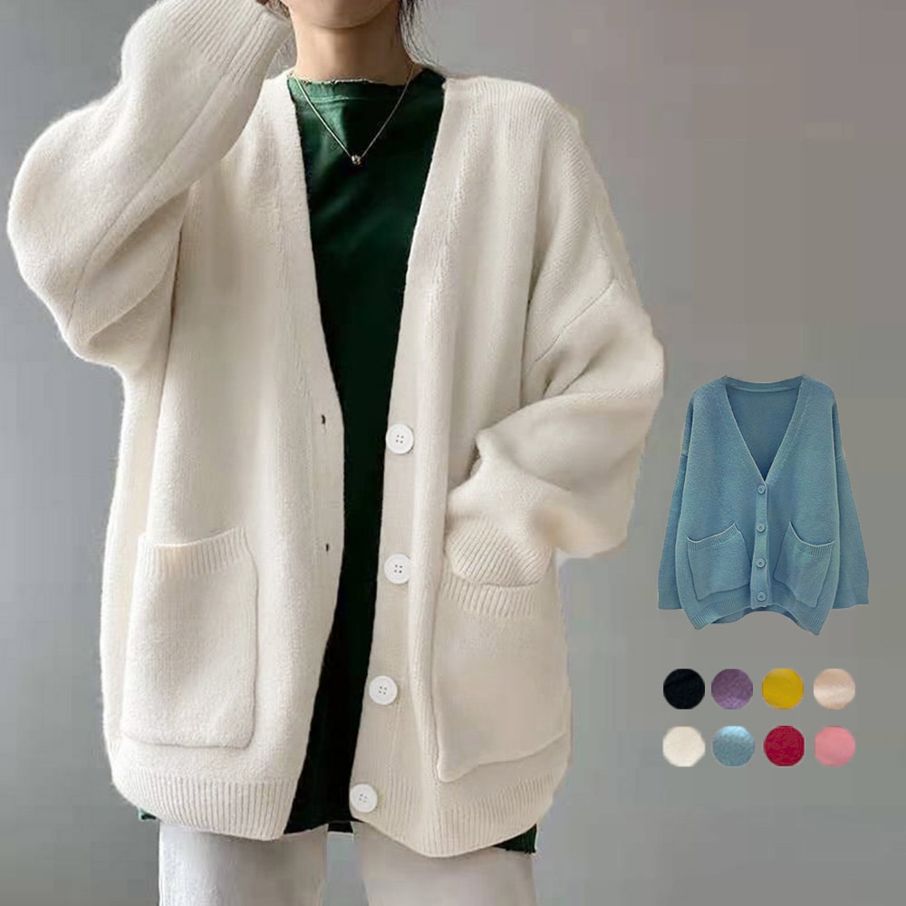 ニットカーディガン レディース秋冬羽織り／ミニミニストア（miniministore）のサムネイル