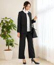 スーツ レディース セットアップ ワイドパンツ パンツスーツ ストレッチ 大きいサイズ フォーマル／アッドルージュ（Addrouge）