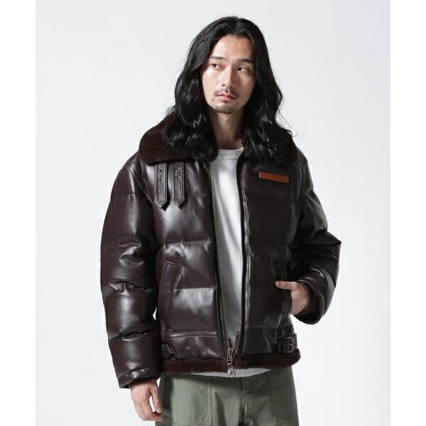 LEATHER DOWN BOMMER JACKET ／ レザー ダウン ボマー ジャケット／アヴィレックス（AVIREX）