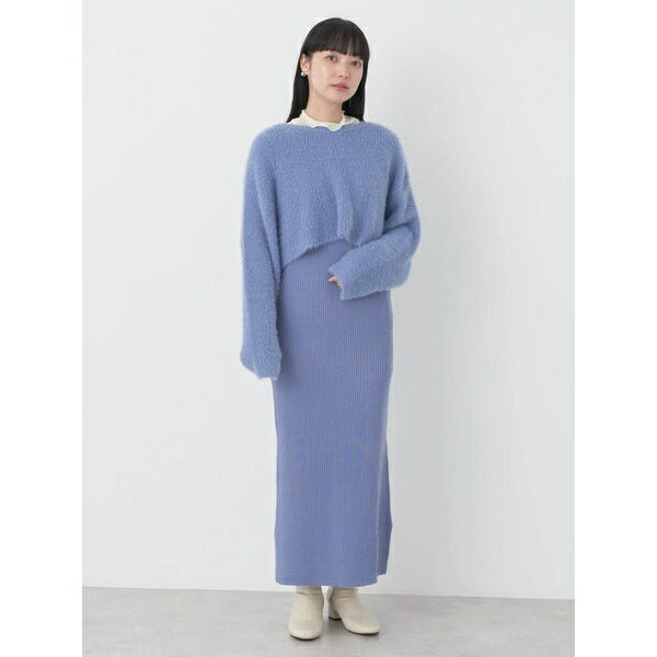 SET2点シャギーニット+リブワンピース／アースミュージック＆エコロジー（earth music＆ecology）のサムネイル