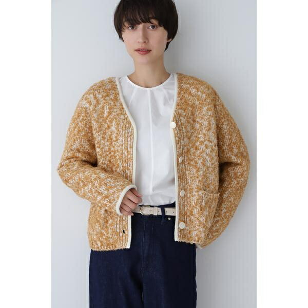 ◆フェザーミックスニットカーディガン／ヒューマンウーマン（HUMAN WOMAN）
