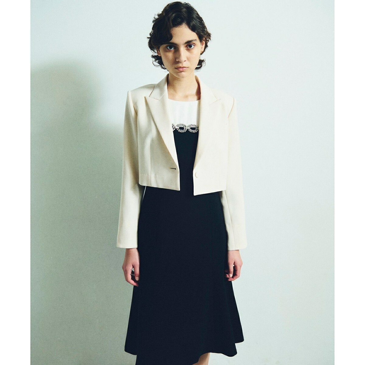 トリアセショート丈ジャケット／グレースコンチネンタル（GRACE CONTINENTAL）