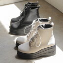 「UNISEX」22.5〜27.0cm展開★厚底レースアップショートブーツ★1617/ラブハンター(LOVE HUNTER)
