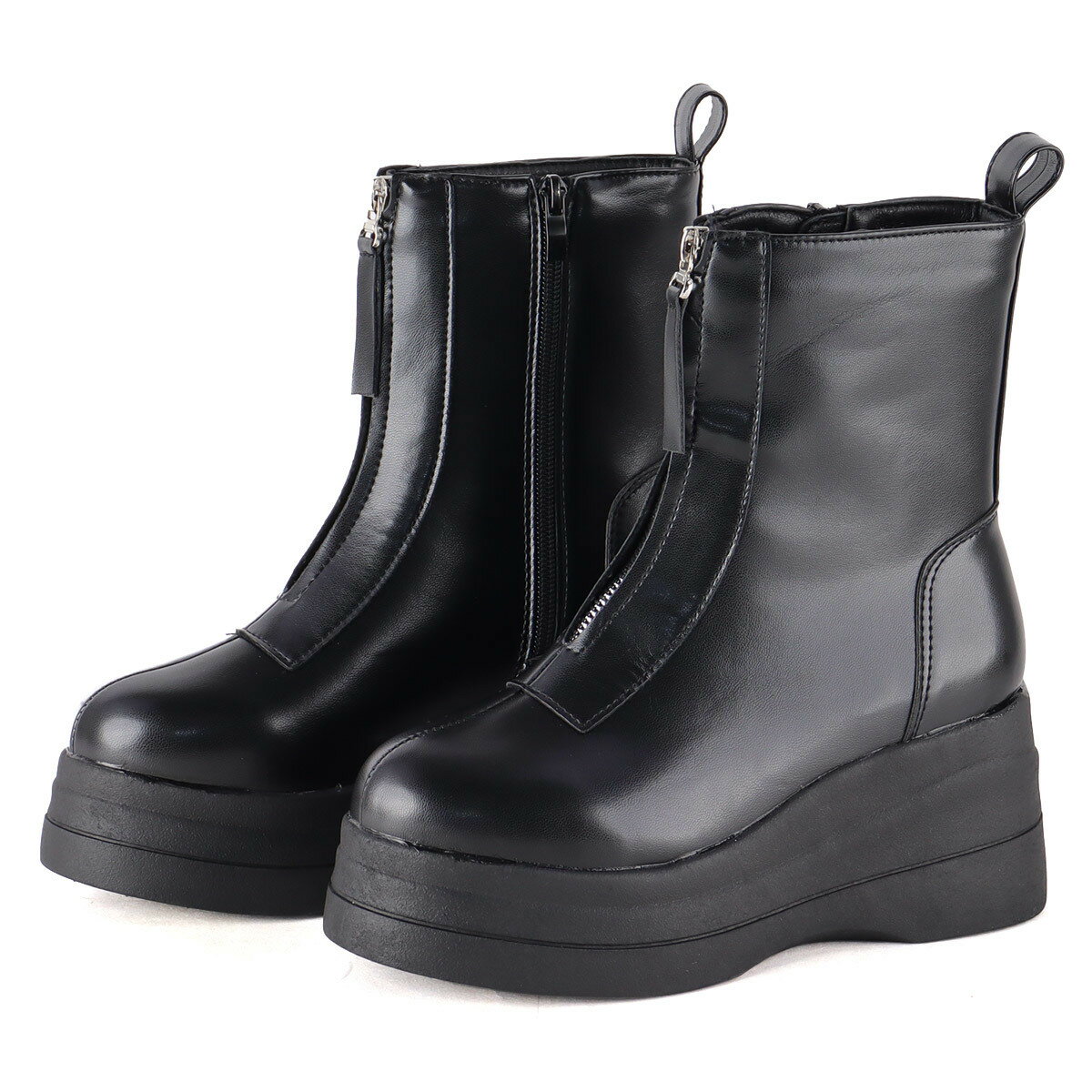 「UNISEX」22.5〜27.0cm★厚底センタージップショートブーツ★1620／ラブハンター（L...