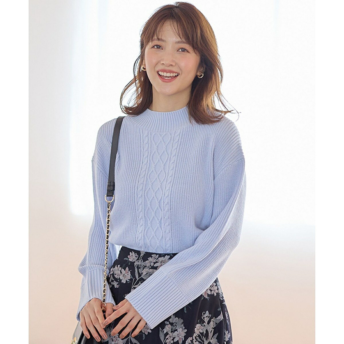 【洗える】スフレアランパターン ニット／エニィスィス（any SiS）