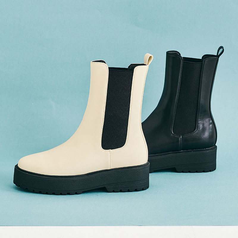 厚底ミドル丈サイドゴアブーツ/31439／オリエンタルトラフィック（ORiental TRaffic）