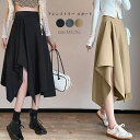 アシンメトリー スカート Aライン 韓国/ミニミニストア(miniministore)