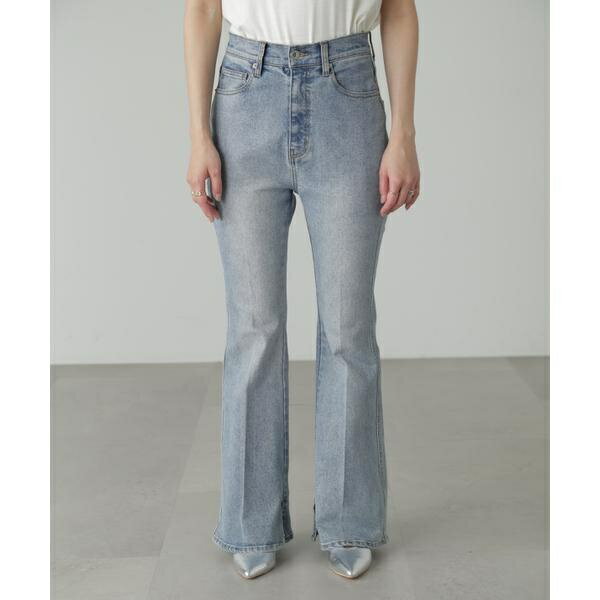 【3サイズ展開XS-M] 内スリットベルボトムデニムパンツ／フリーズマート（Free's Mart）のサムネイル