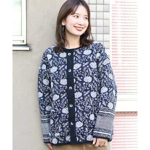 Shanti Shanti ブロックプリント×ボアジャケット【WEB限定】/チチカカ(titicaca) Shanti Shanti ブロックプリント×ボアジャケット【WEB限定】/チチカカ(titicaca)
