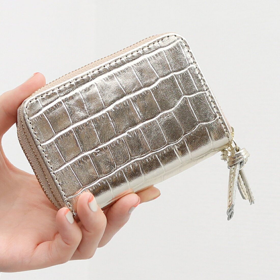 【本革 レザー】【日本製】 ペルケ perche / メタロッククロコ・ジャバラカードキーケース／ペルケ（pe..