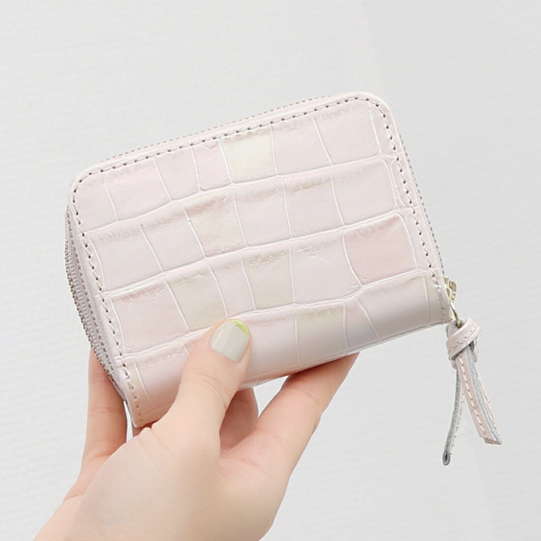 【本革 レザー】【日本製】 ペルケ perche / パールパステル・ジャバラカードキーケース／ペルケ（perc..