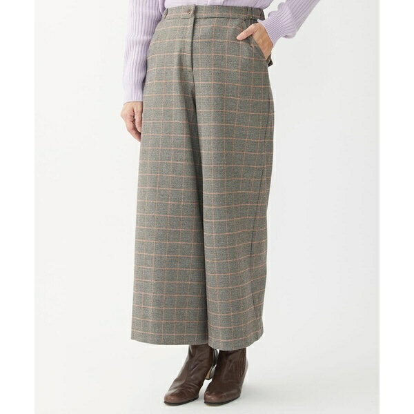 [日本製]ガンクラブチェック柄ワイドパンツ／ジャンニ・ロ・ジュディチェ（GIANNI LO GIUDICE）