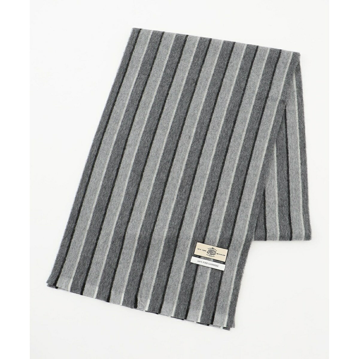 カシミヤマフラー レジメンタルストライプ／Jプレス（J.PRESS）