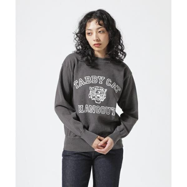 MIXTA^~NX^ 'TABBY CAT HANGOUT' CREW NECK SWEAT^r[o[iBEAVERj