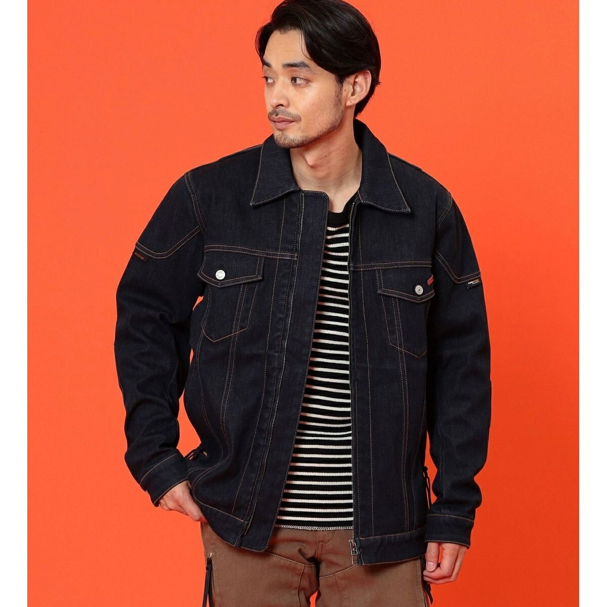 バイク用WILDFIRE3層構造ジャケット 防風/保温/耐摩擦 CORDURA DENIM FABR／エドウィン（EDWIN）