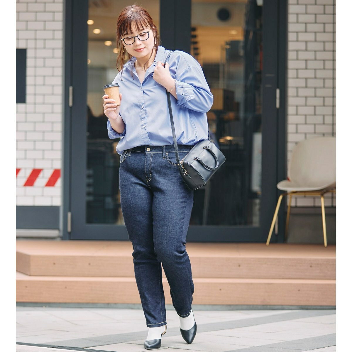 【大きいサイズ】SOMETHING テーパードスキニーデニムパンツ／サムシング（SOMETHING）