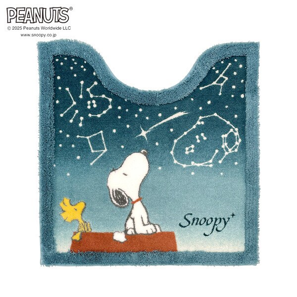スヌーピーたち星座が可愛い、トイレマット（約60×60cm）／S.D.S （SenkoDesignStudio）