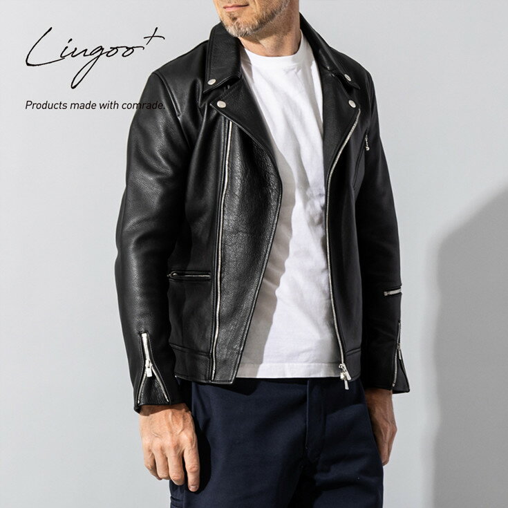 Leather Jacket - LIUGOO PLUS 本革 ダブルライダースジャケット メンズ リューグープラス DRY16A／リューグー（LIUGOO）