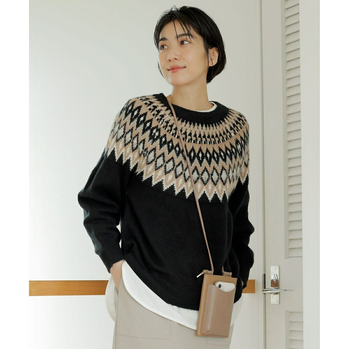 【洗濯機可能】フェザー求心ニット／エニィファム（any FAM）のサムネイル