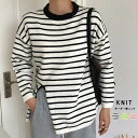 ニットトップス フロントスリット 秋冬/ミニミニストア(miniministore)