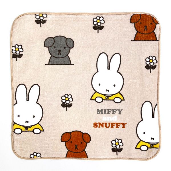 ミッフィー miffy ミニタオル ベージュ MIFFY AND SNUFFY ハンカチ 西川 2／パーフェクト・ワールド・トーキョー Perfect World Tokyo 