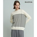 【SACRA】エクストラファインメリノ ボーダーニット/23区(23KU)